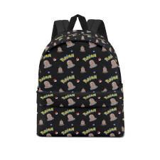 Pokemon Diglett School Backpack Multicolor Schoolbag Rucksack - Diglett Character Series Art