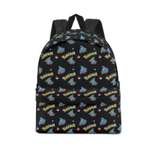 Pokemon Gible School Backpack Multicolor Schoolbag Rucksack - Gible Character Series Art