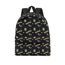 Pokemon Gimmighoul School Backpack Multicolor Schoolbag Rucksack - Roaming Form Gimmighoul Character Series Art