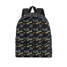 Pokemon School Backpack Multicolor Schoolbag Rucksack - Kyogre Groudon Rayquaza Super Ancient Pokemon Cartoon Art Series