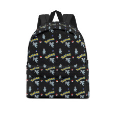 Pokemon Machop School Backpack Multicolor Schoolbag Rucksack - Machop Character Series Art