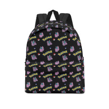 Pokemon Nidoran School Backpack Multicolor Schoolbag Rucksack - Nidoran Male Character Series Art