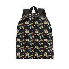 Pokemon School Backpack Multicolor Schoolbag Rucksack - Plusle Minun Happy Gathering Cartoon Art Series