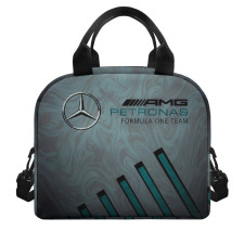 F1 Formula One Mercedes Benz Lunch Box - Mercedes Benz AMG Petronas F1 Team Dark Background Poster