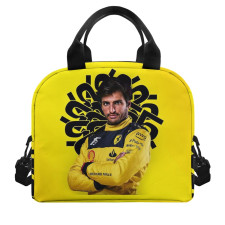 F1 Formula One Carlos Sainz Lunch Box - Carlos Sainz Portrait On Yellow Background