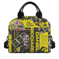 F1 Formula One Daniel Ricciardo Lunch Box - Daniel Ricciardo The Honey Badger Yellow Graphic Art