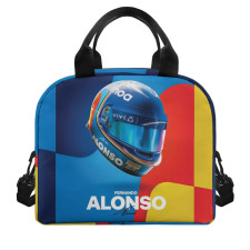 F1 Formula One Fernando Alonso Lunch Box - Fernando Alonso 2018 Mclearn Helmet Poster