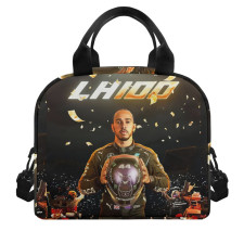 F1 Formula One Lewis Hamilton Lunch Box - Lewis Hamilton Holding Helmet Poster