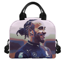 F1 Formula One Lewis Hamilton Lunch Box - Lewis Hamilton Pop Art On White Background