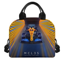 F1 Formula One Mclaren Lunch Box - Mclaren MCL35 On Orange Neon Light