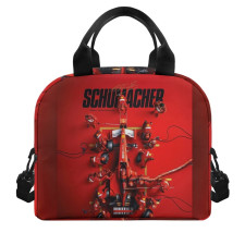 F1 Formula One Michael Schumacher Lunch Box - Michael Schumacher Formula 1 Pit Crew Red Background