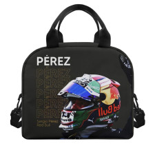 F1 Formula One Sergio Perez Lunch Box - Sergio Perez 11 Side Portrait With Racing Suit