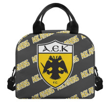 Aek Athens FC Insulated Lunch Bag Box - Athens Football Club Medley Monogram Wordmark