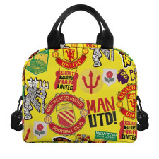 Manchester United F.C Lunch Box - Manchester United F.C Mania Collage Logo