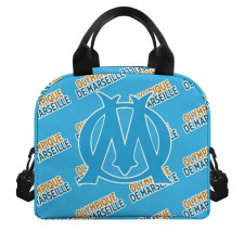 Olympique DE Marseille Football Club Insulated Lunch Bag Box - Marseille Football Club Medley Monogram Wordmark