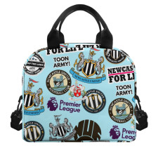 Newcastle United F.C Lunch Box - Newcastle United F.C Mania Collage Logo