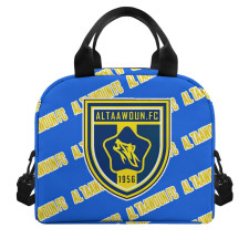 AL Taawoun FC Football Club Insulated Lunch Bag Box - Taawoun Football Club Medley Monogram Wordmark