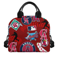 MLB Los Angeles Angels Lunch Box - Los Angeles Angels Mania Collage Logo