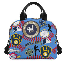 MLB Milwaukee Brewers Lunch Box - Milwaukee Brewers Mania Collage Logo