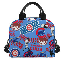 MLB Chicago Cubs Lunch Box - Chicago Cubs Mania Collage Logo
