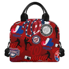 MLB Washington Nationals Lunch Box - Washington Nationals Mania Collage Logo