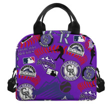 MLB Colorado Rockies Lunch Box - Colorado Rockies Mania Collage Logo