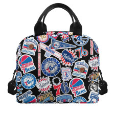 NBA Philadelphia 76ers Insulated Lunch Bag Box - Philadelphia 76ers Mania College Logo