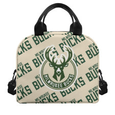 NBA Milwaukee Bucks Insulated Lunch Bag Box - Milwaukee Bucks Medley Monogram Wordmark