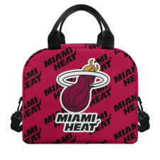 NBA Miami Heat Insulated Lunch Bag Box - Miami Heat Medley Monogram Wordmark