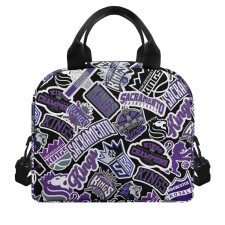 NBA Sacramento Kings Insulated Lunch Bag Box - Sacramento Kings Mania College Logo