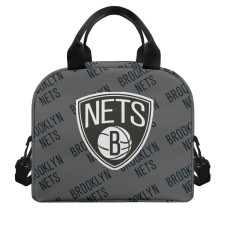 NBA Brooklyn Nets Insulated Lunch Bag Box - Brooklyn Nets Medley Monogram Wordmark