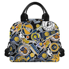 NBA Indiana Pacers Insulated Lunch Bag Box - Indiana Pacers Mania College Logo