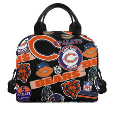 NFL Chicago Bears Insulated Lunch Bag Box - Chicago Bears Mania Collage Logo