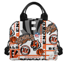 NFL Cincinnati Bengals Insulated Lunch Bag Box - Cincinnati Bengals Mania Collage Logo