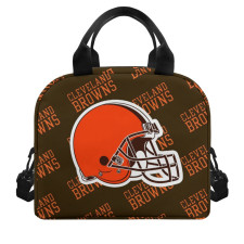 NFL Cleveland Browns Insulated Lunch Bag Box - Cleveland Browns Medley Monogram Wordmark