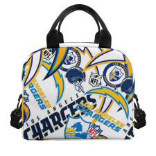 NFL Los Angeles Chargers Insulated Lunch Bag Box - Los Angeles Chargers Mania Collage Logo