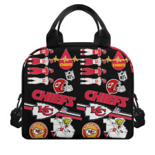 NFL Kansas City Chiefs Insulated Lunch Bag Box - Kansas City Chiefs Mania Collage Logo