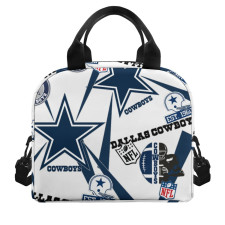 NFL Dallas Cowboys Insulated Lunch Bag Box - Dallas Cowboys Mania Collage Logo