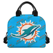 NFL Miami Dolphins Insulated Lunch Bag Box - Miami Dolphins Medley Monogram Wordmark