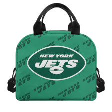 NFL New York Jets Insulated Lunch Bag Box - New York Jets Medley Monogram Wordmark
