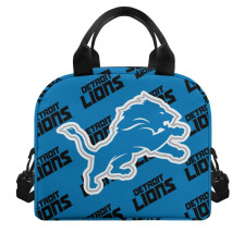 NFL Detroit Lions Insulated Lunch Bag Box - Detroit Lions Medley Monogram Wordmark