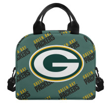 NFL Green Bay Packers Insulated Lunch Bag Box - Green Bay Packers Medley Monogram Wordmark