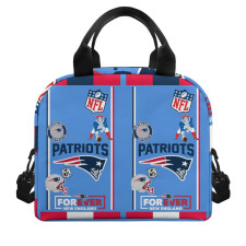 NFL New England Patriots Insulated Lunch Bag Box - New England Patriots Mania Collage Logo