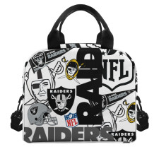 NFL Las Vegas Raiders Insulated Lunch Bag Box - Las Vegas Raiders Mania Collage Logo
