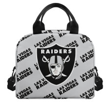 NFL Las Vegas Raiders Insulated Lunch Bag Box - Las Vegas Raiders Medley Monogram Wordmark