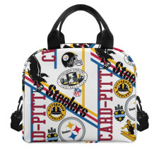 NFL Pittsburgh Steelers Insulated Lunch Bag Box - Pittsburgh Steelers Mania Collage Logo