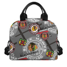 NHL Chicago Blackhawks Lunch Box - Chicago Blackhawks Mania Collage Logo