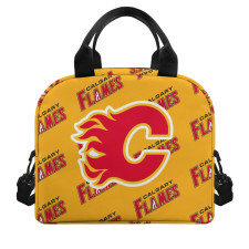 NHL Calgary Flames Insulated Lunch Bag Box - Calgary Flames Medley Monogram Wordmark