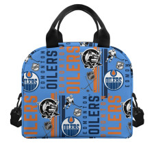 NHL Edmonton Oilers Lunch Box - Edmonton Oilers Mania Collage Logo