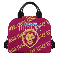 Brisbane Lions Football Club Insulated Lunch Bag Box - Brisbane Football Club Medley Monogram Wordmark